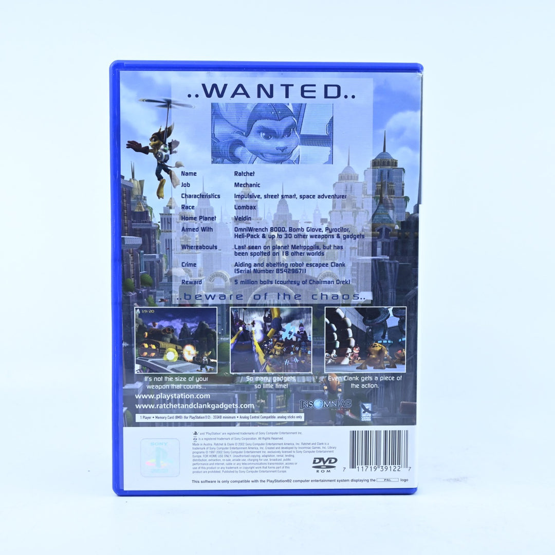 Ratchet &amp; Clank - Sony Playstation 2 / PS2 Game + Manual - PAL - MINT DISC!