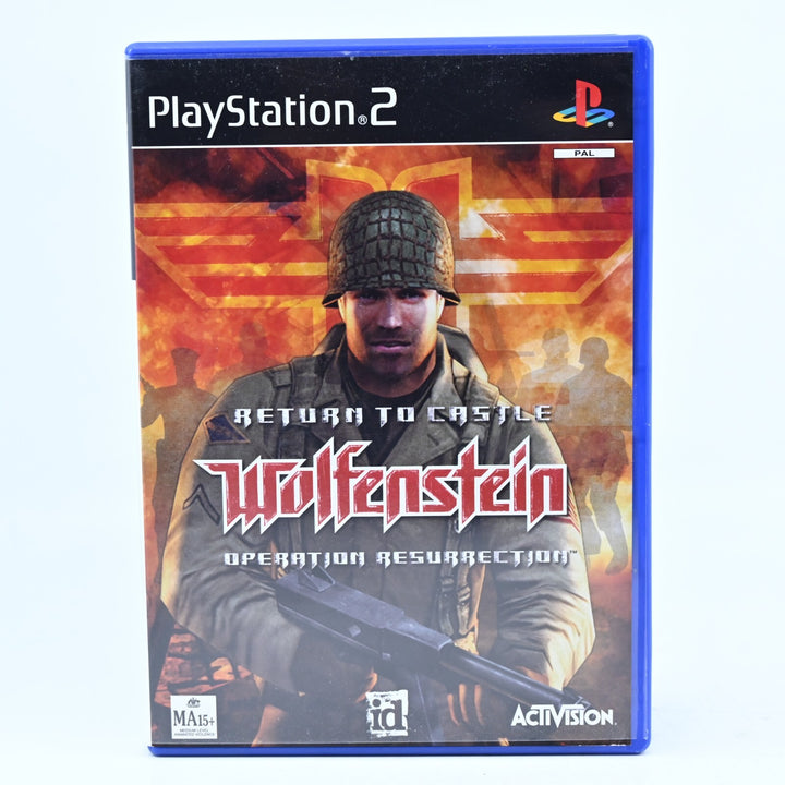 Return to Castle Wolfenstein - Sony Playstation 2 / PS2 Game + Manual - PAL
