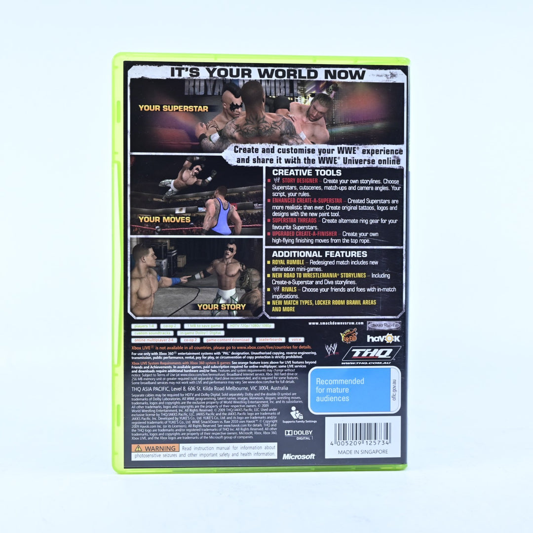 WWE SmackDown vs. Raw 2010 - Xbox 360 Game + Manual - PAL - MINT DISC!