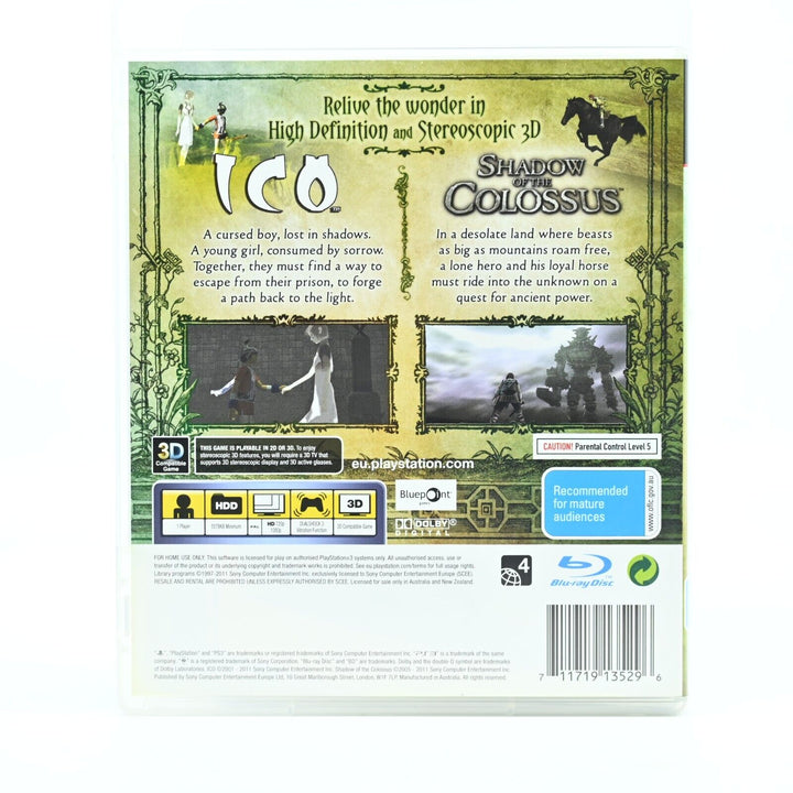 Ico & Shadow Of The Colossus Classics HD - Sony Playstation 3/ PS3 Game - MINT!