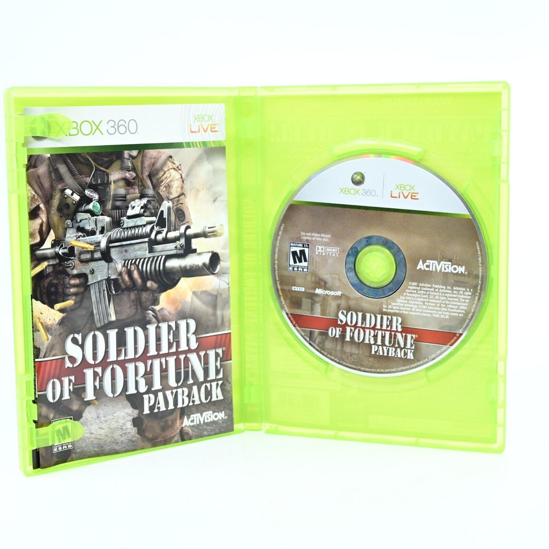 Soldier of Fortune Payback - Xbox 360 Game + Manual - PAL - MINT DISC!