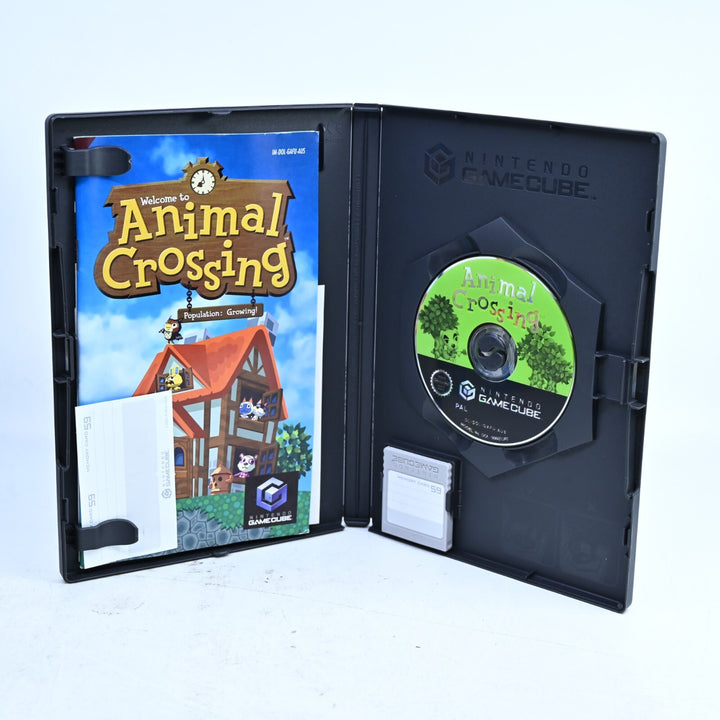 Animal Crossing + Memory Card- Nintendo Gamecube Game + Manual - PAL