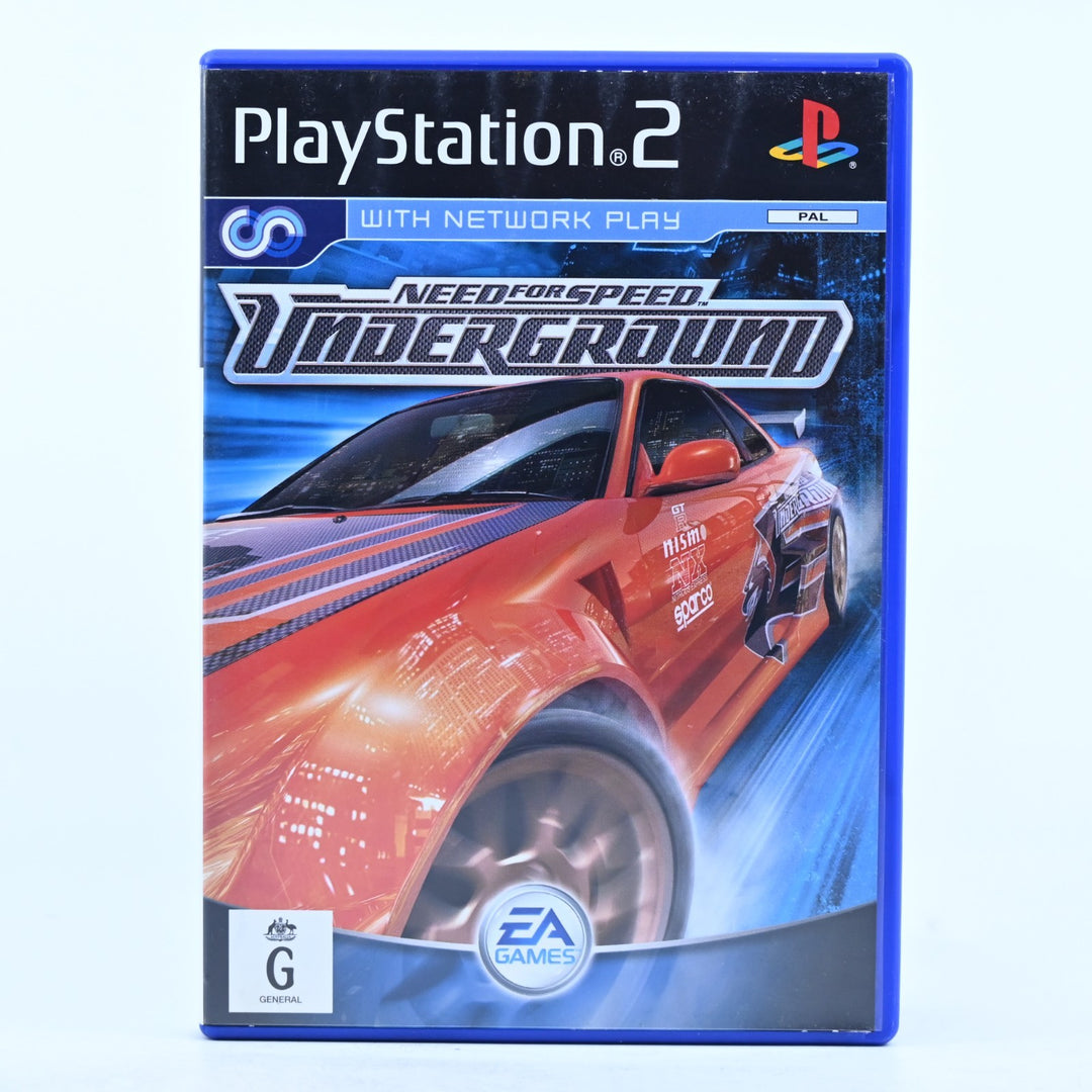 Need for Speed Underground - Sony Playstation 2 / PS2 Game + Manual - PAL