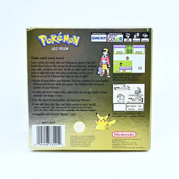 Pokemon Gold Version - Nintendo Gameboy Color Boxed Game - PAL - FREE POST!