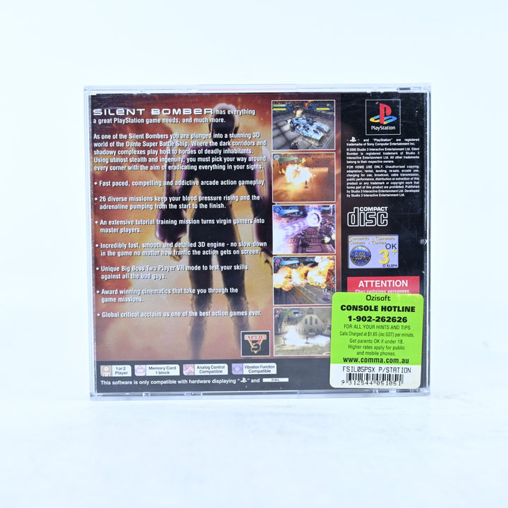 Silent Bomber - Sony Playstation 1 / PS1 Game + Manual - PAL - MINT DISC!