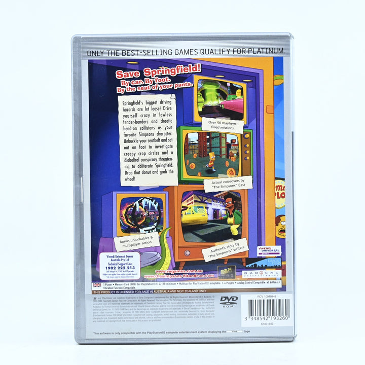 The Simpsons Hit & Run - Sony Playstation 2 / PS2 Game + Manual - PAL