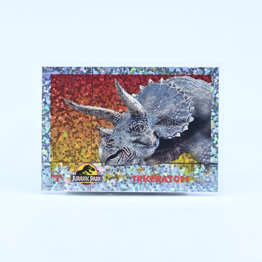 Jurassic Park Official Collector Card Triceratops Prism #5 - 1992 - Misc