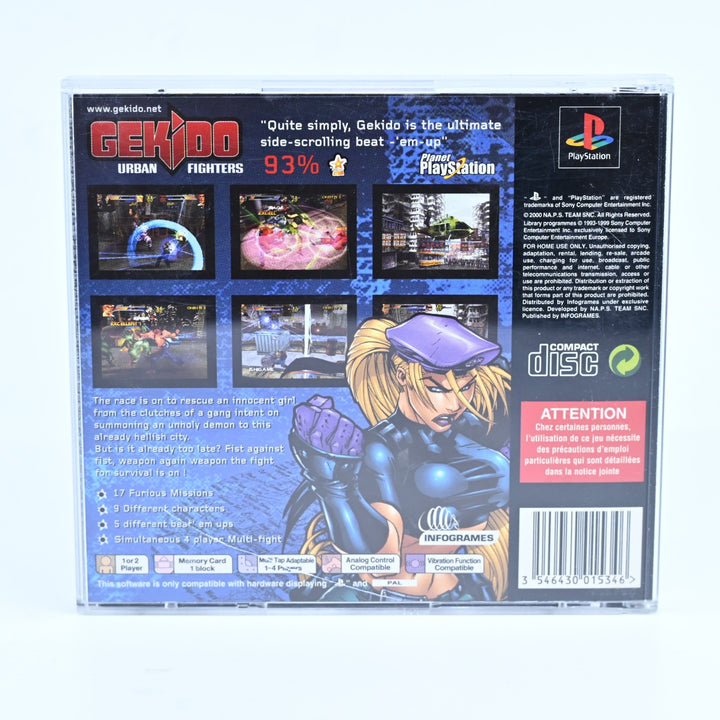 Gekido Urban Fighters - Sony Playstation 1 / PS1 Game + Manual - PAL