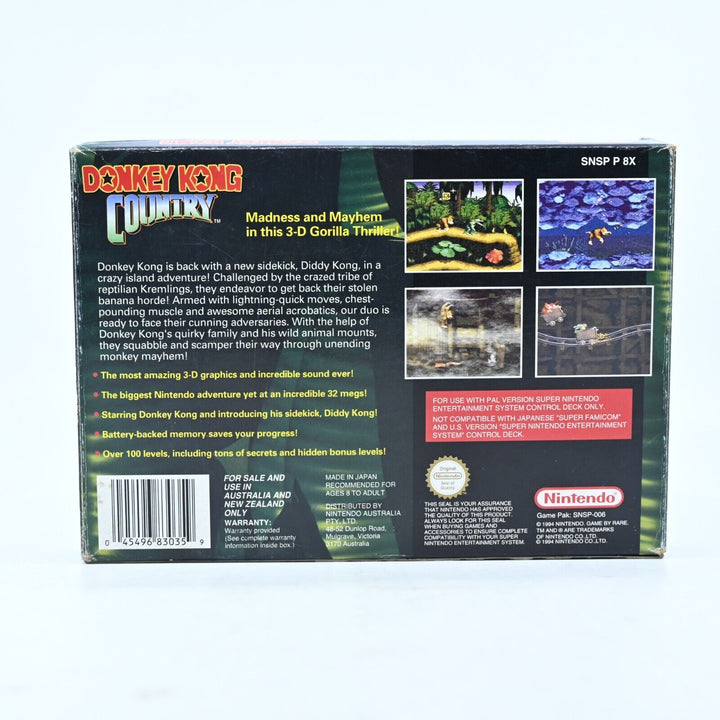 Donkey Kong Country - Super Nintendo / SNES Boxed Game - PAL - FREE POST!