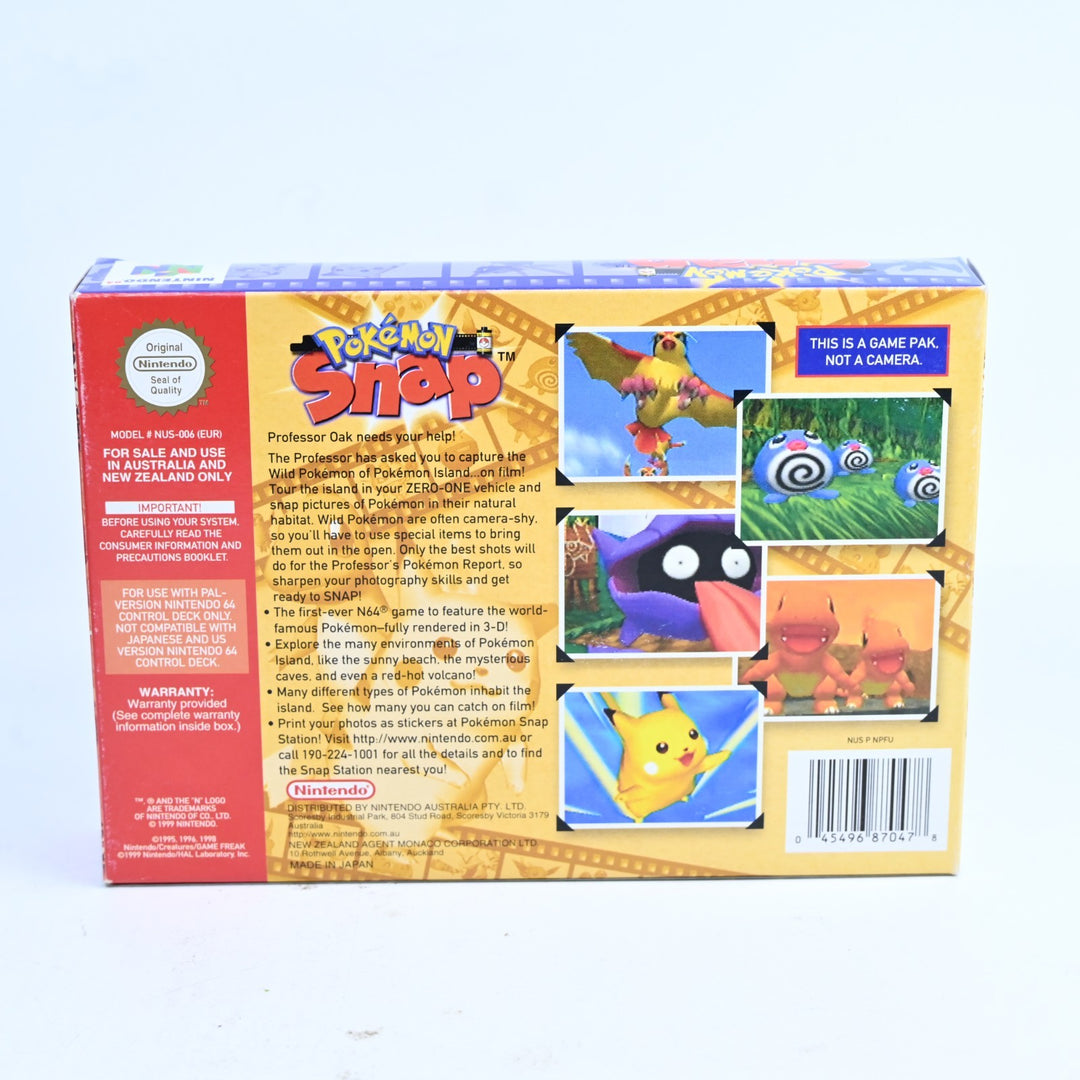Pokemon Snap - N64 / Nintendo 64 Boxed Game - PAL - FREE POST!