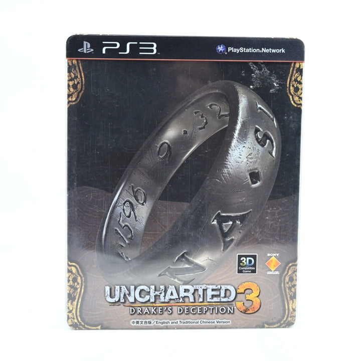 Uncharted 3: Drake's Deception Steelbook - Sony Playstation 3 + Manual