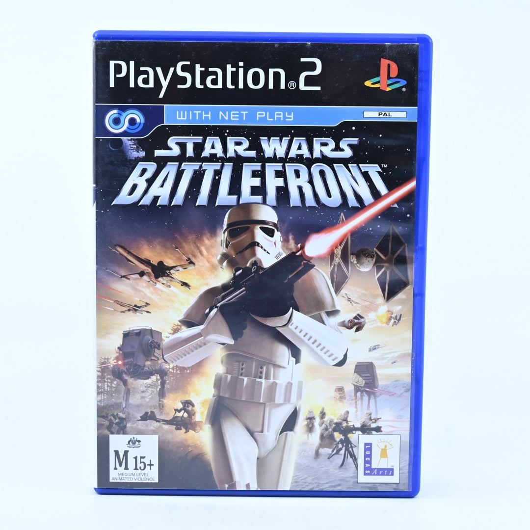 Star Wars Battlefront - Sony Playstation 2 / PS2 Game + Manual - PAL