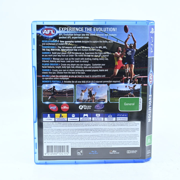 AFL Evolution - Sony Playstation 4 / PS4 Game - FREE POST!