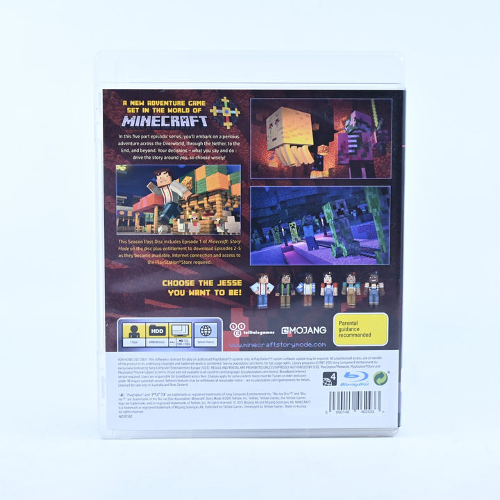 Minecraft: Story Mode - Sony Playstation 3 / PS3 Game - No Manual - MINT DISC!