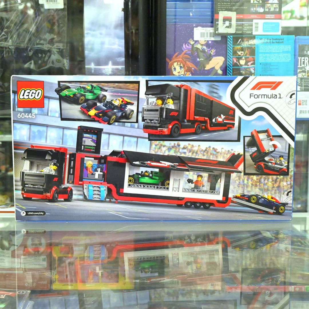 SEALED! LEGO 60445 Lego City - F1 Truck with RB20 & AMR24 F1 Cars - Toy