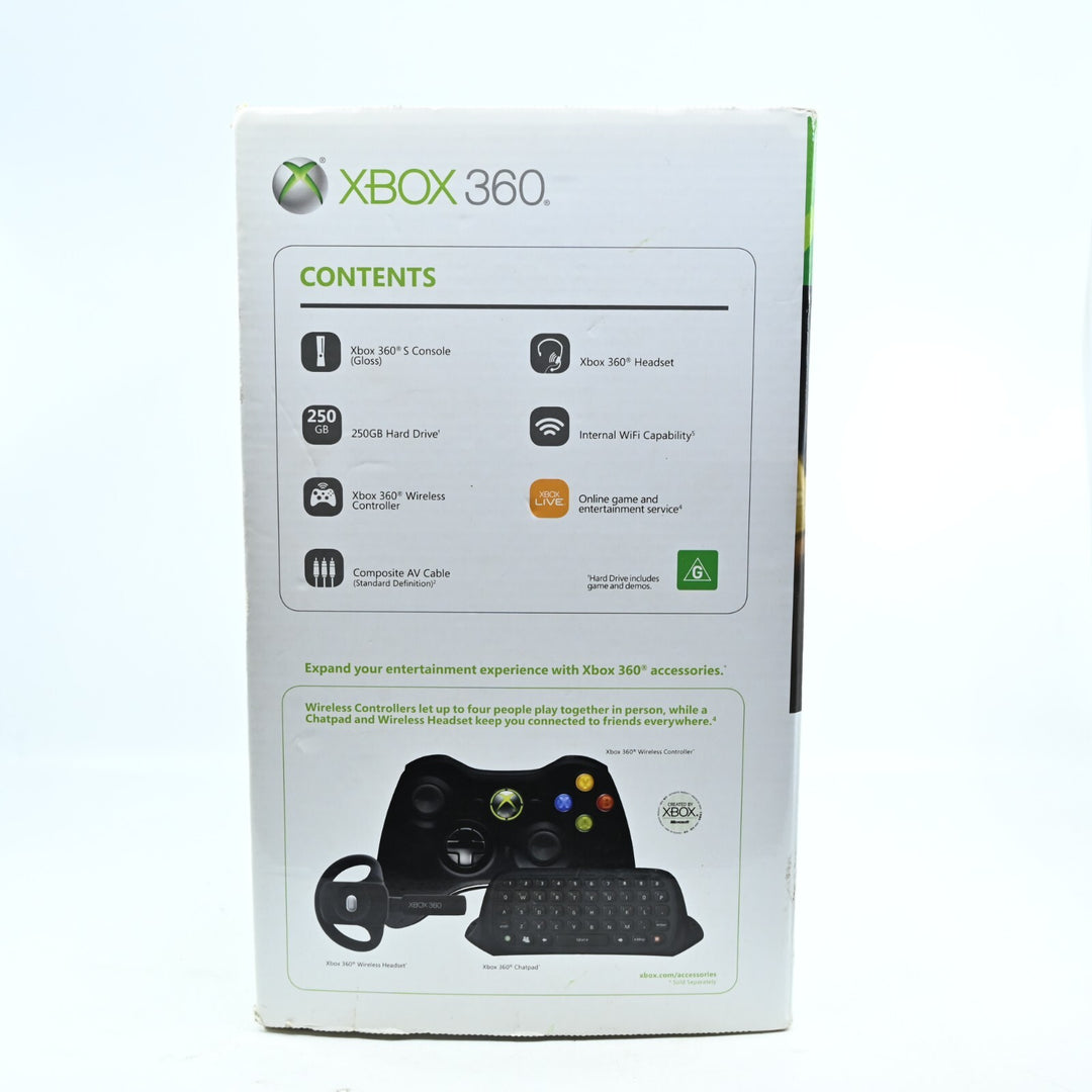 Black Slim - Kinect Ready - Xbox 360 Boxed Console - PAL - FREE POST!
