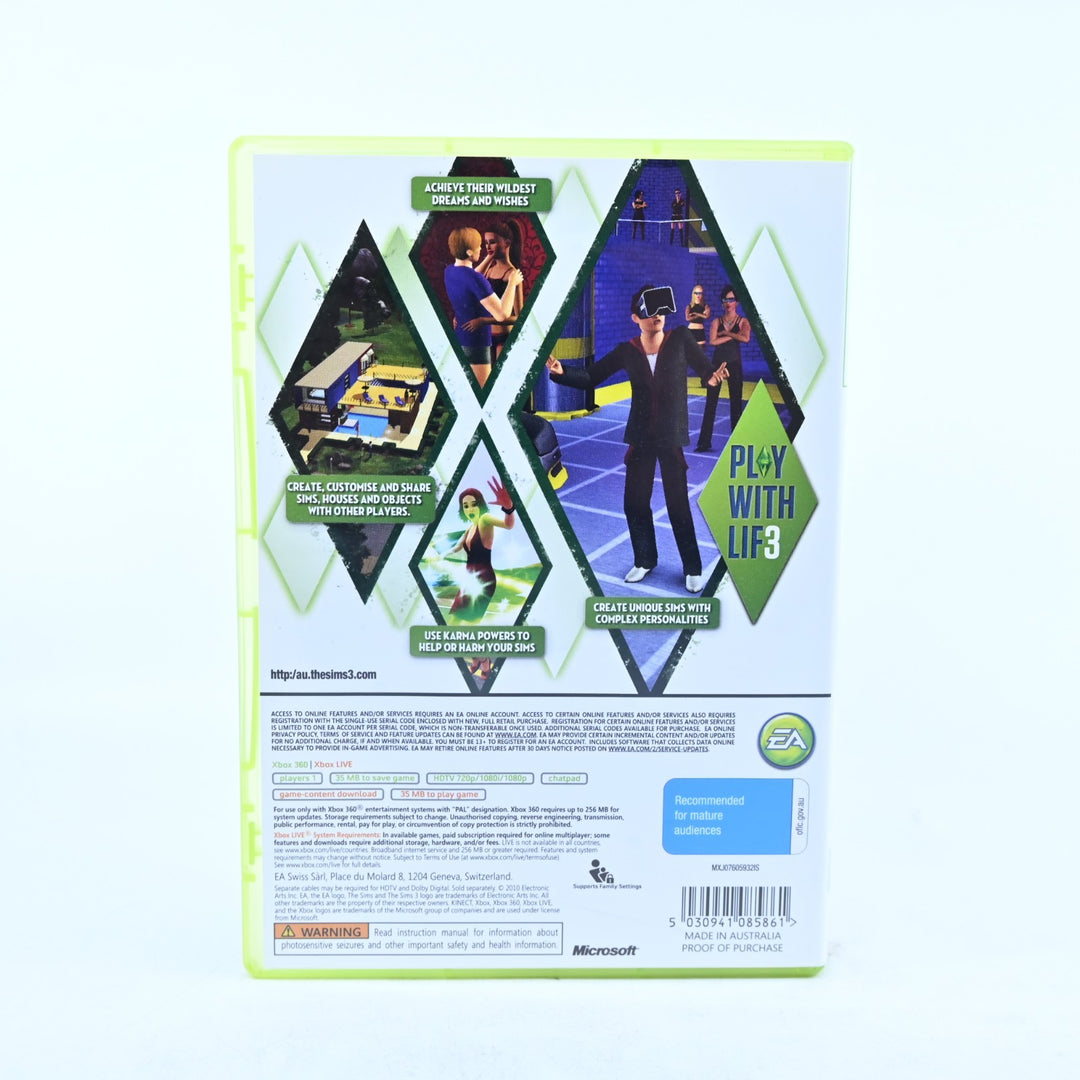 The Sims 3 - Xbox 360 Game + Manual - PAL