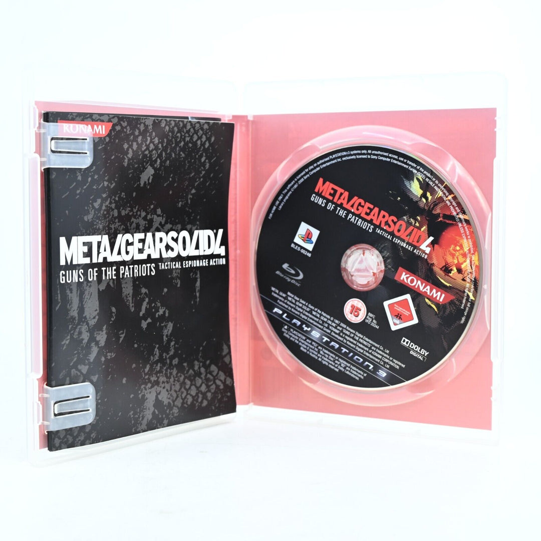 Metal Gear Solid 4 w Sleeve - Sony Playstation 3 /PS3 Game + Manual - MINT DISC!