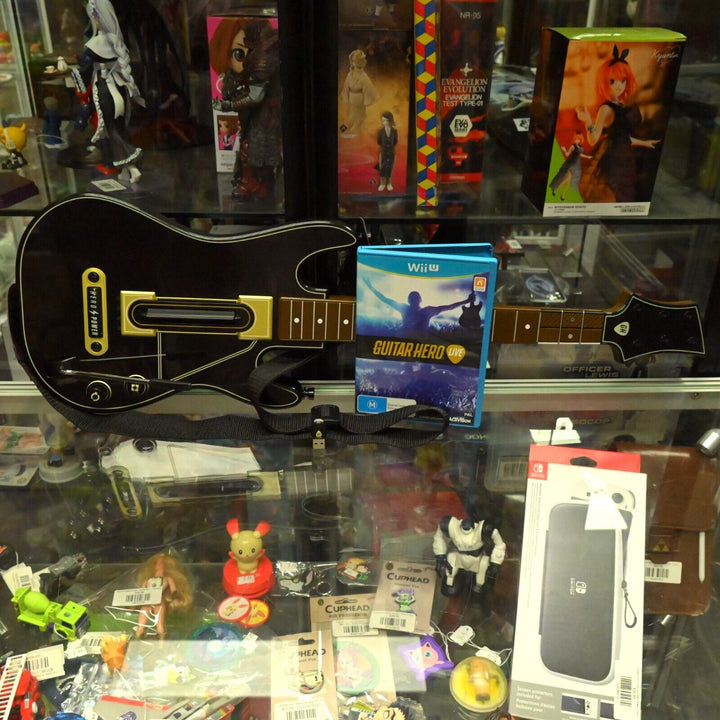 Guitar Hero Live & Guitar With Dongle - Nintendo Wii U Game - Wii U Accessory