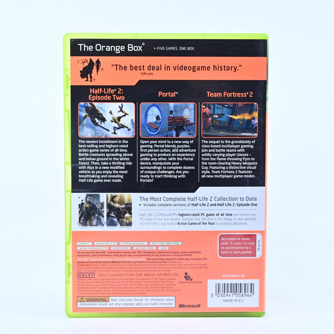 The Orange Box - Xbox 360 Game + Manual - PAL - MINT DISC!