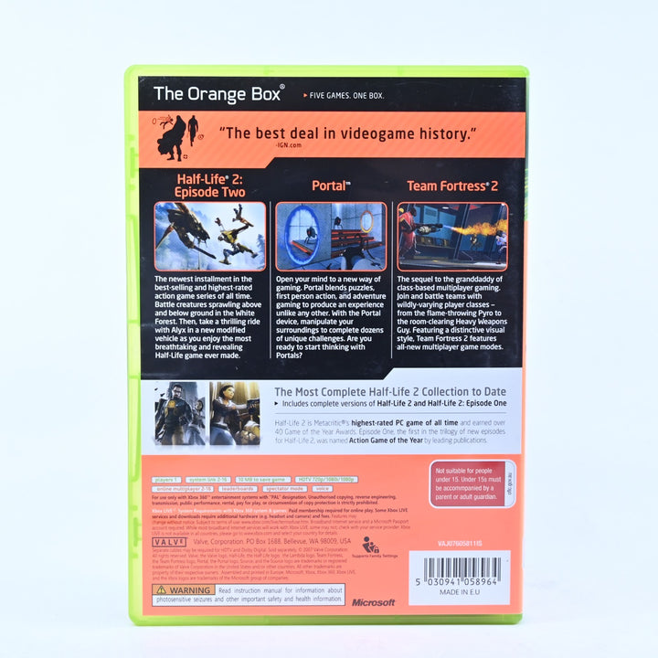 The Orange Box - Xbox 360 Game + Manual - PAL - MINT DISC!