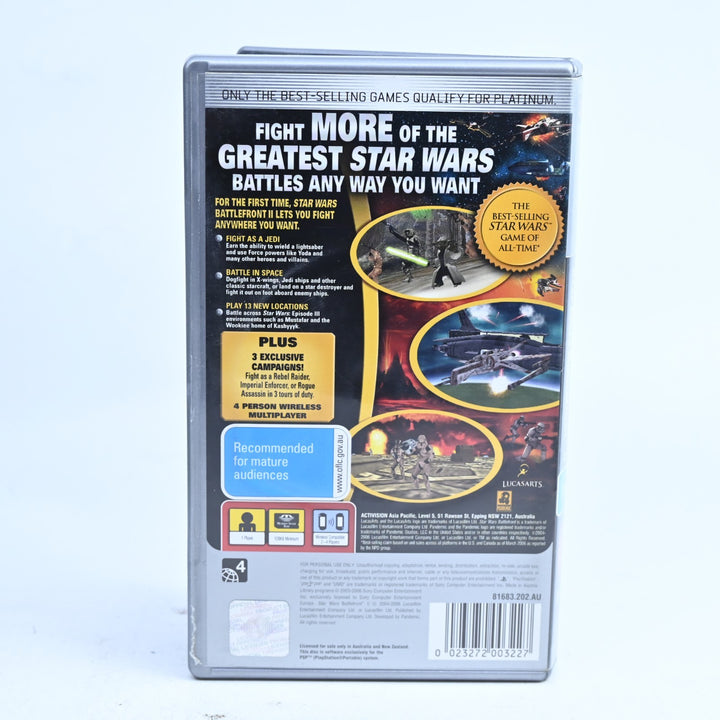 Star Wars: Battlefront II - Sony PSP Game + Manual - FREE POST!