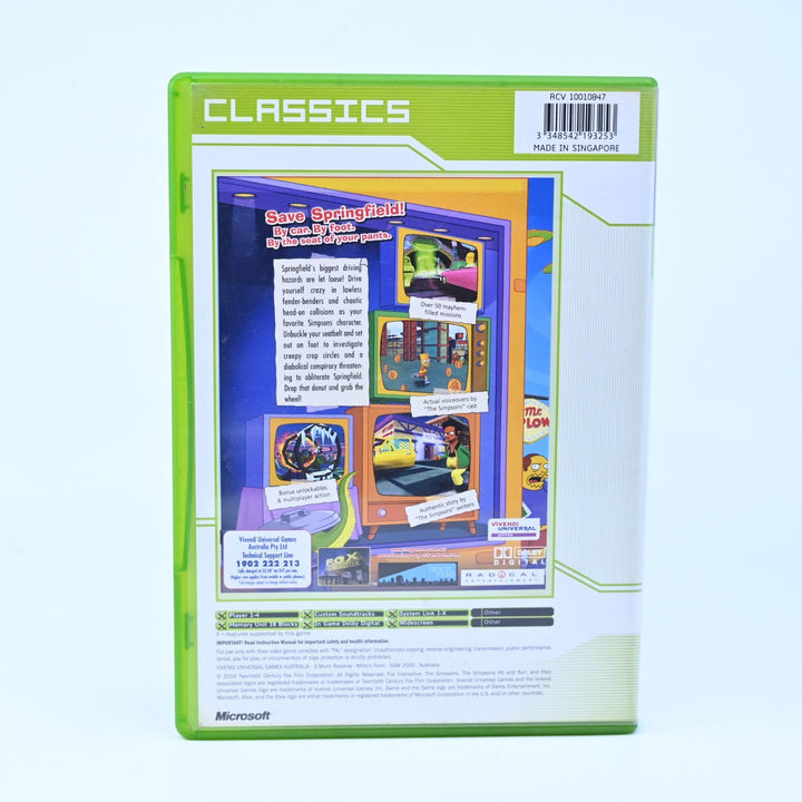 The Simpsons Hit & Run - Original Xbox Game + Manual - PAL - MINT DISC!