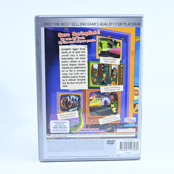 The Simpsons Hit & Run - Sony Playstation 2 / PS2 Game + Manual - PAL