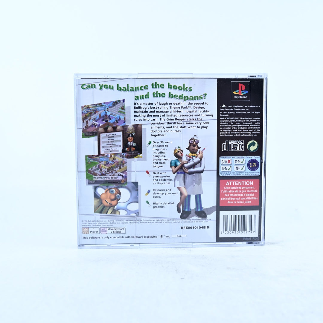 Theme Hospital - Sony Playstation 1 / PS1 Game + Manual - PAL - MINT DISC!