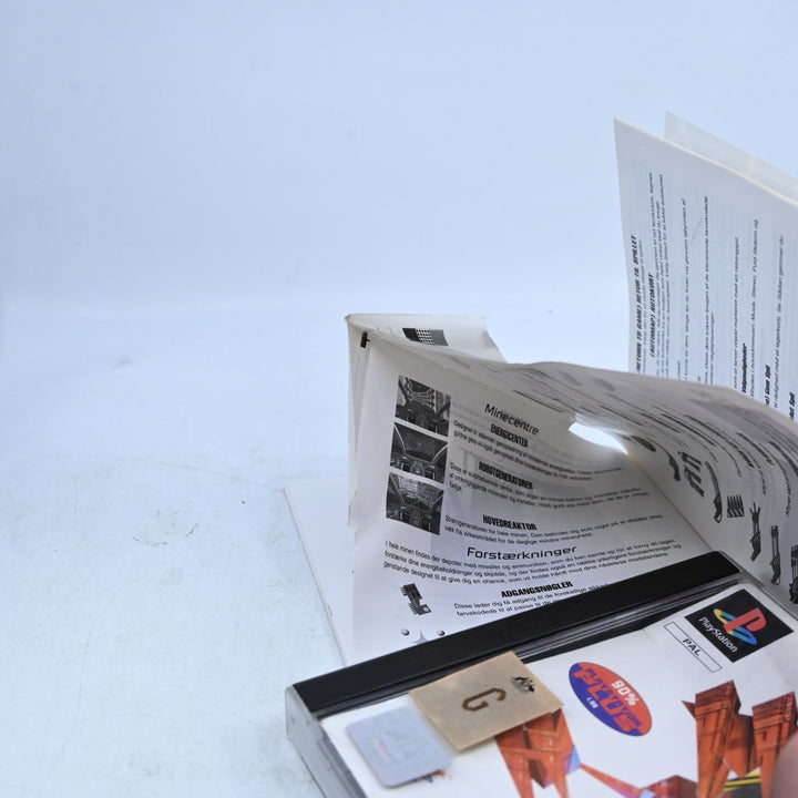 Descent! FACTORY DEFECT MANUAL!  - PS1 Game + Manual - PAL - MINT DISC!