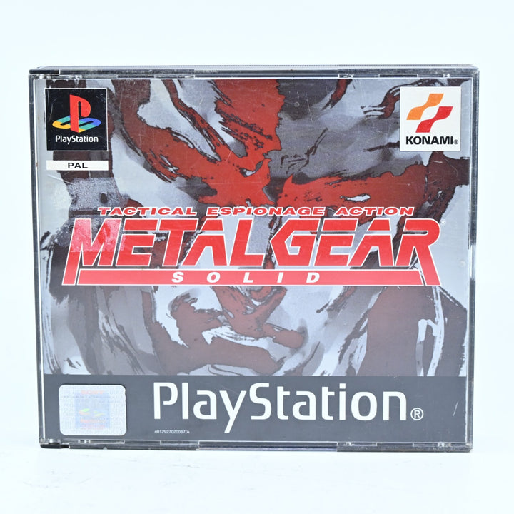Metal Gear Solid - Sony Playstation 1 / PS1 Game + Manual - PAL - MINT DISC!