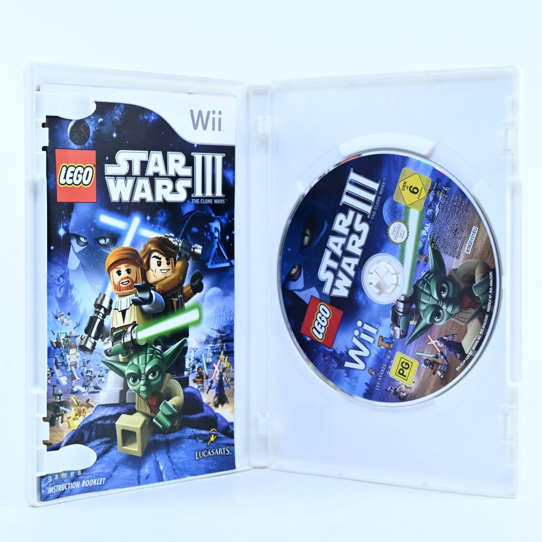 LEGO Star Wars III The Clone Wars - Nintendo Wii Game + Manual - PAL