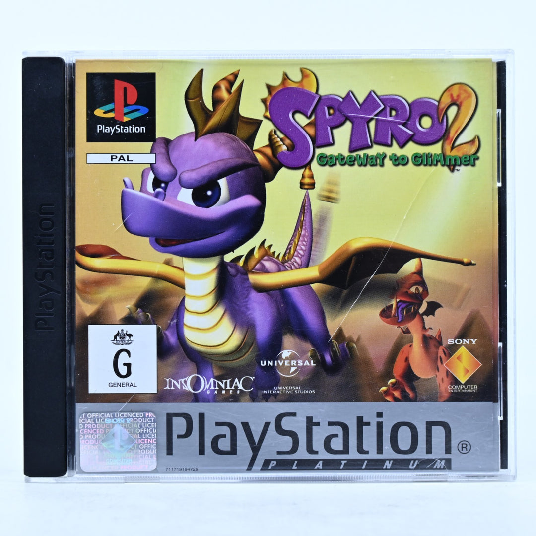 Spyro 2: Gateway to Glimmer - Sony Playstation 1 / PS1 Game + Manual - PAL