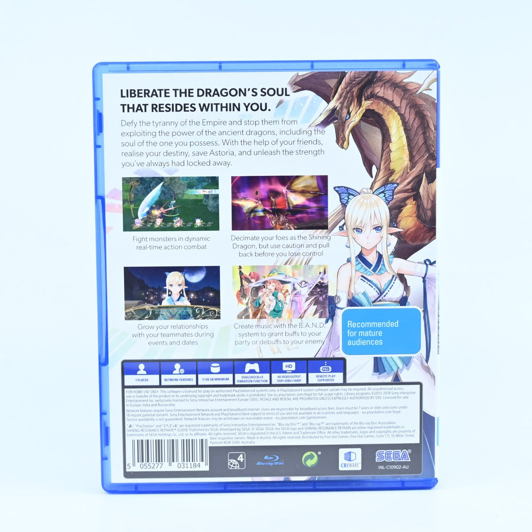 Shining Resonance - Sony Playstation 4 / PS4 Game - FREE POST!