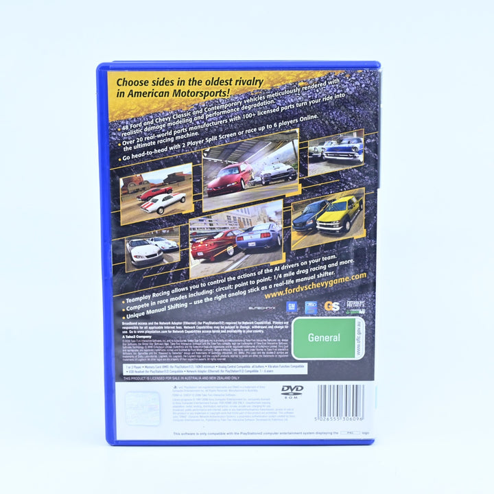 Ford vs. Chevy - Sony Playstation 2 / PS2 Game + Manual - PAL - MINT DISC!