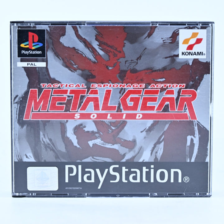 Metal Gear Solid - Sony Playstation 1 / PS1 Game + Manual - PAL - MINT DISC!