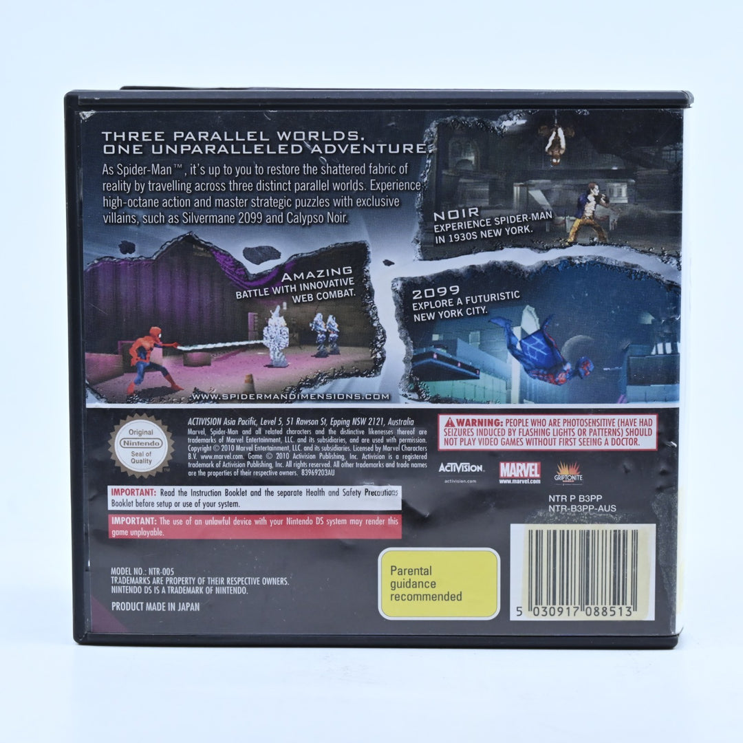 Spiderman Shattered Dimensions - Nintendo DS Game - PAL + Manual - FREE POST!