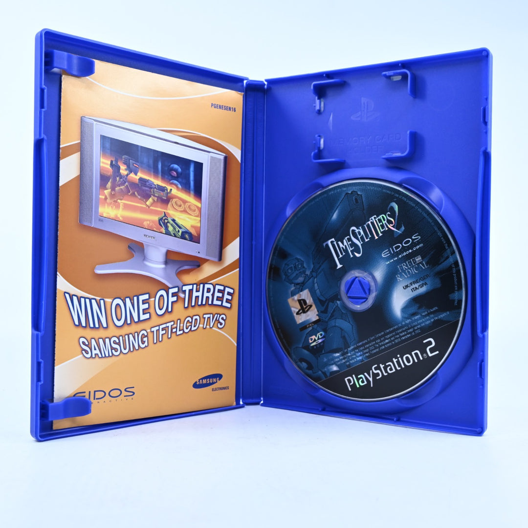 TimeSplitters 2 - Sony Playstation 2 / PS2 Game + Manual - PAL - MINT DISC!