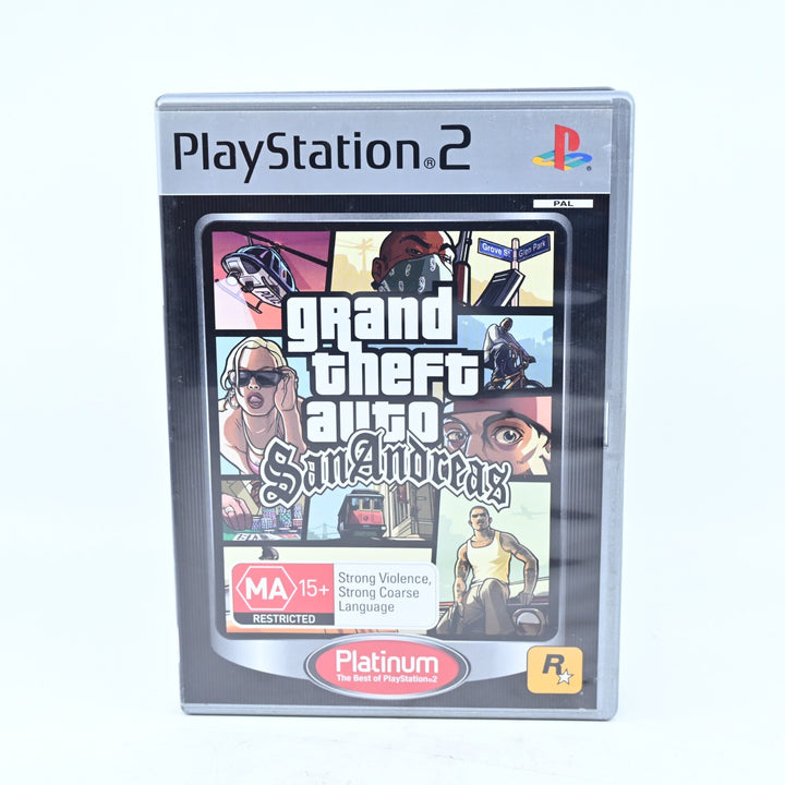 Grand Theft Auto: San Andreas - Sony Playstation 2 / PS2 Game + Manual / No Map