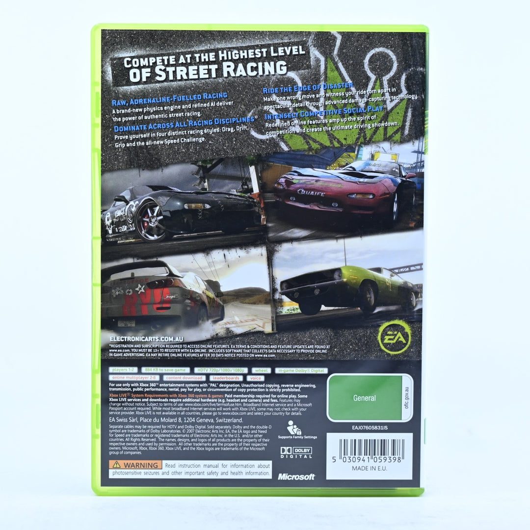 Need for Speed ProStreet - Xbox 360 Game + Manual - PAL - MINT DISC!