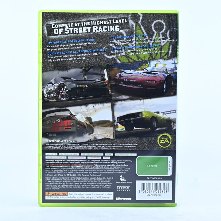 Need for Speed ProStreet - Xbox 360 Game + Manual - PAL - MINT DISC!