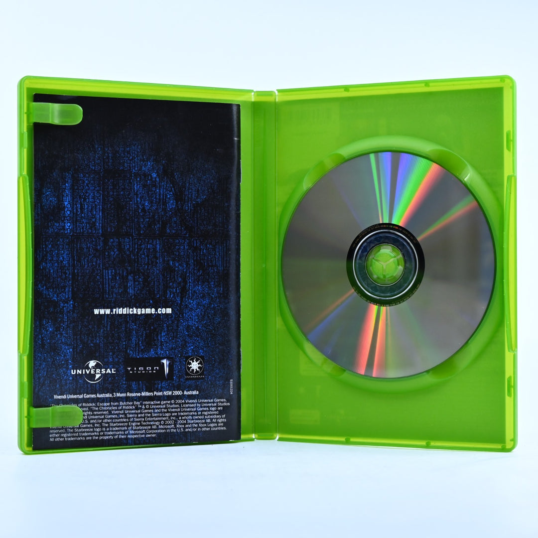 The Chronicles of Riddick Escape From Butcher Bay - Original Xbox Game + Manual