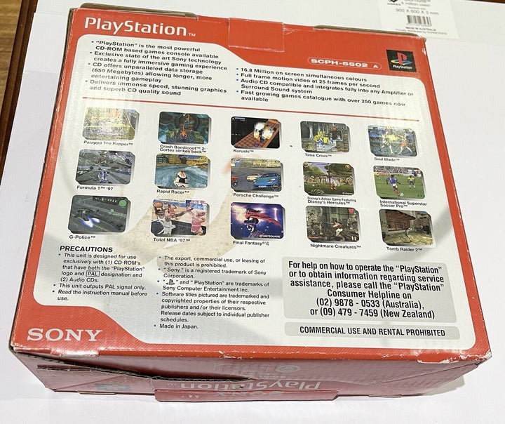 Sony Playstation 1 / PS1 Boxed Console - PAL - FREE POST! SCPH-5502 A