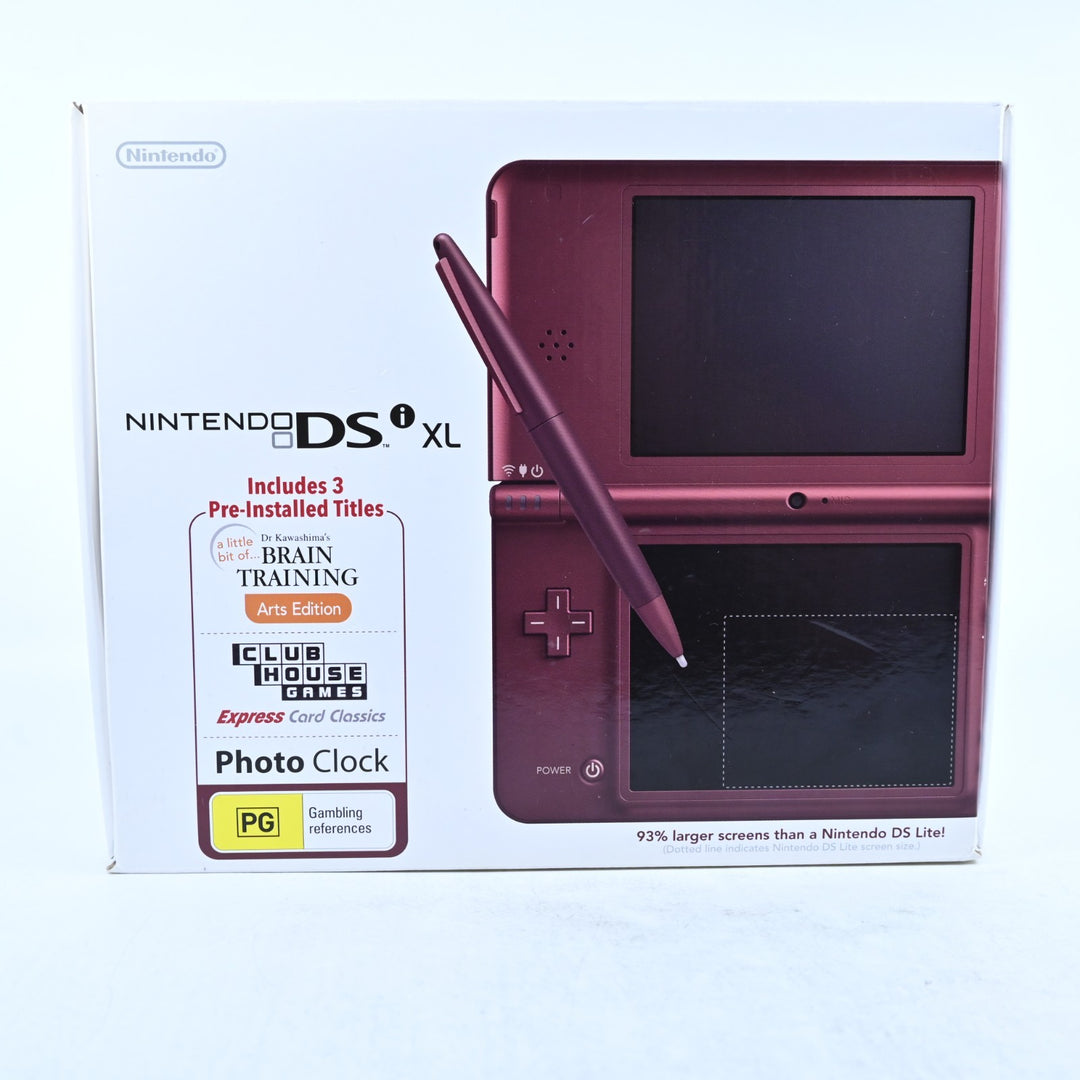 Burgundy Nintendo DSi XL Boxed Console - UTL-001(AUS) - AUS PAL + 2GB SD Card