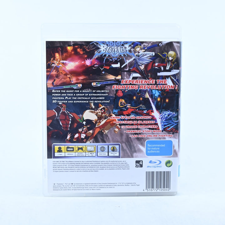 BlazBlue Calamity Trigger - Sony Playstation 3 / PS3 Game + Manual - MINT DISC!
