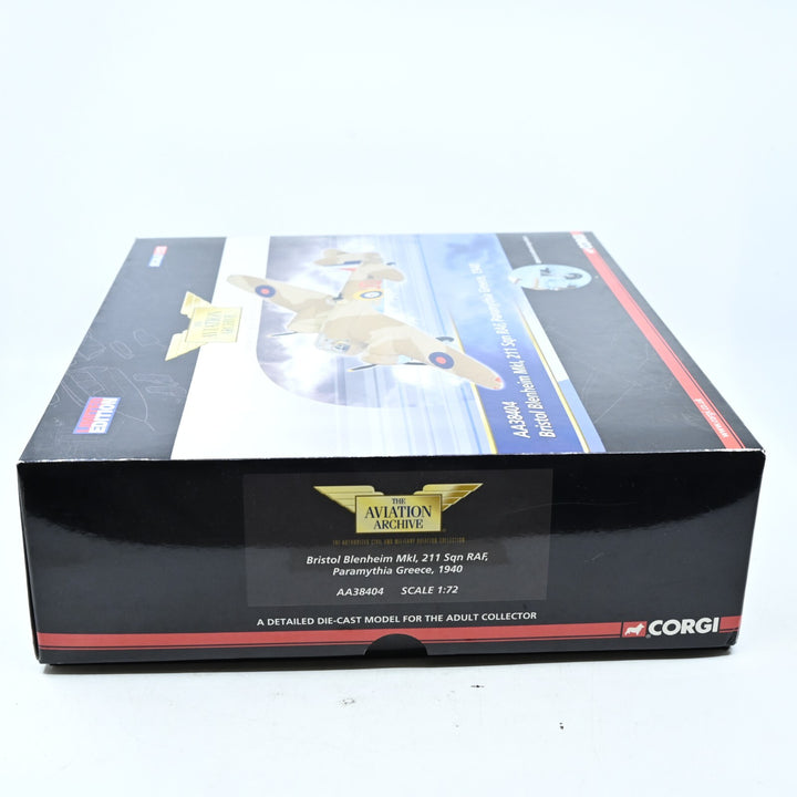Corgi Aviation 1:72 Bristol Blenheim Mkl 211 SQN RAF AA38404 - Die Cast Plane