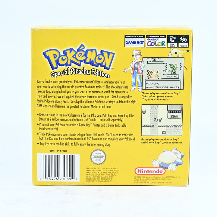 Pokemon Yellow Version - Nintendo Gameboy Boxed Game - PAL - FREE POST!