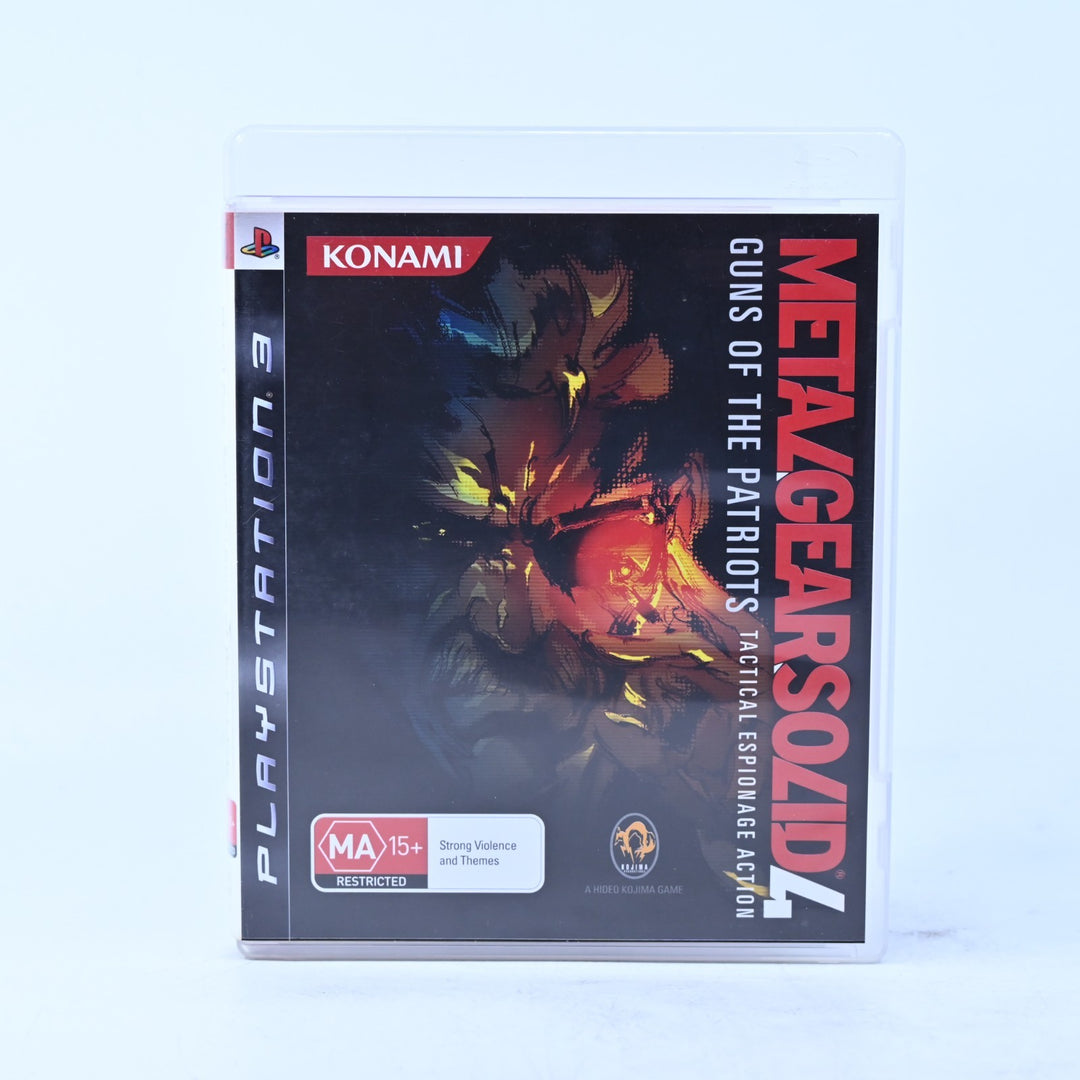 Metal Gear Solid 4: Guns of the Patriots - PS3 Game + Manual - MINT DISC!