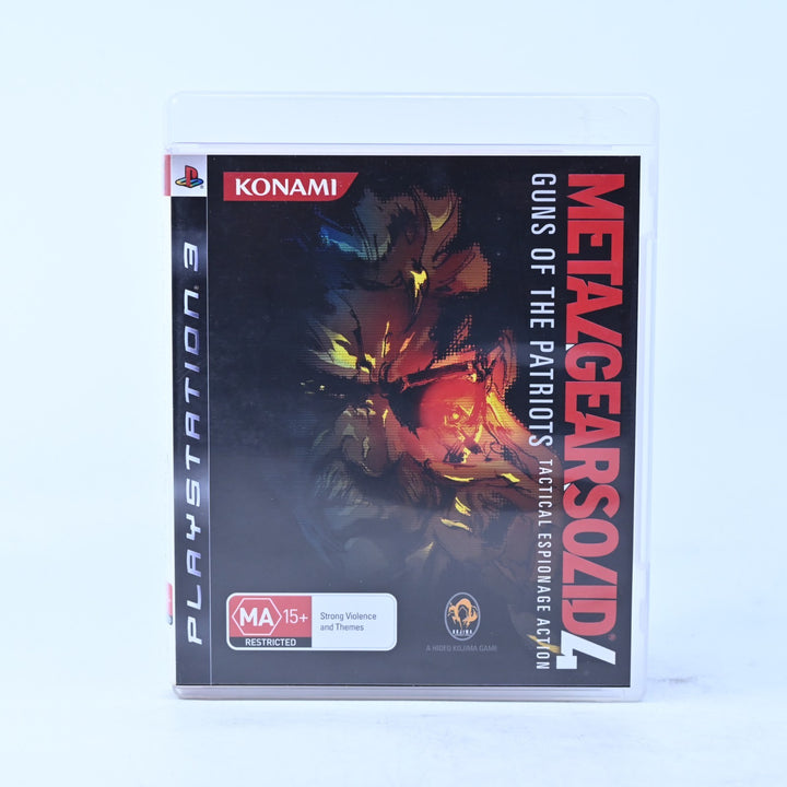 Metal Gear Solid 4: Guns of the Patriots - PS3 Game + Manual - MINT DISC!