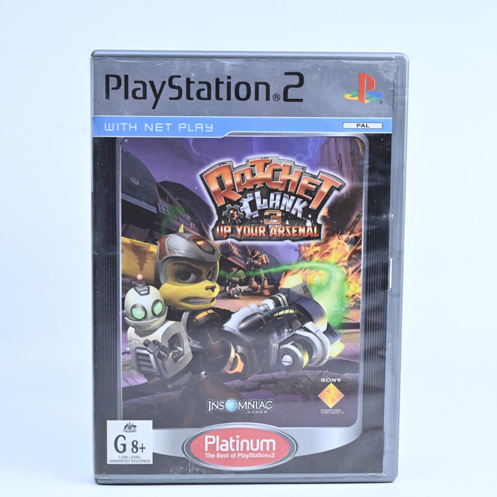 Ratchet &amp; Clank 3: Up Your Arsenal - PS2 Game + Manual - PAL